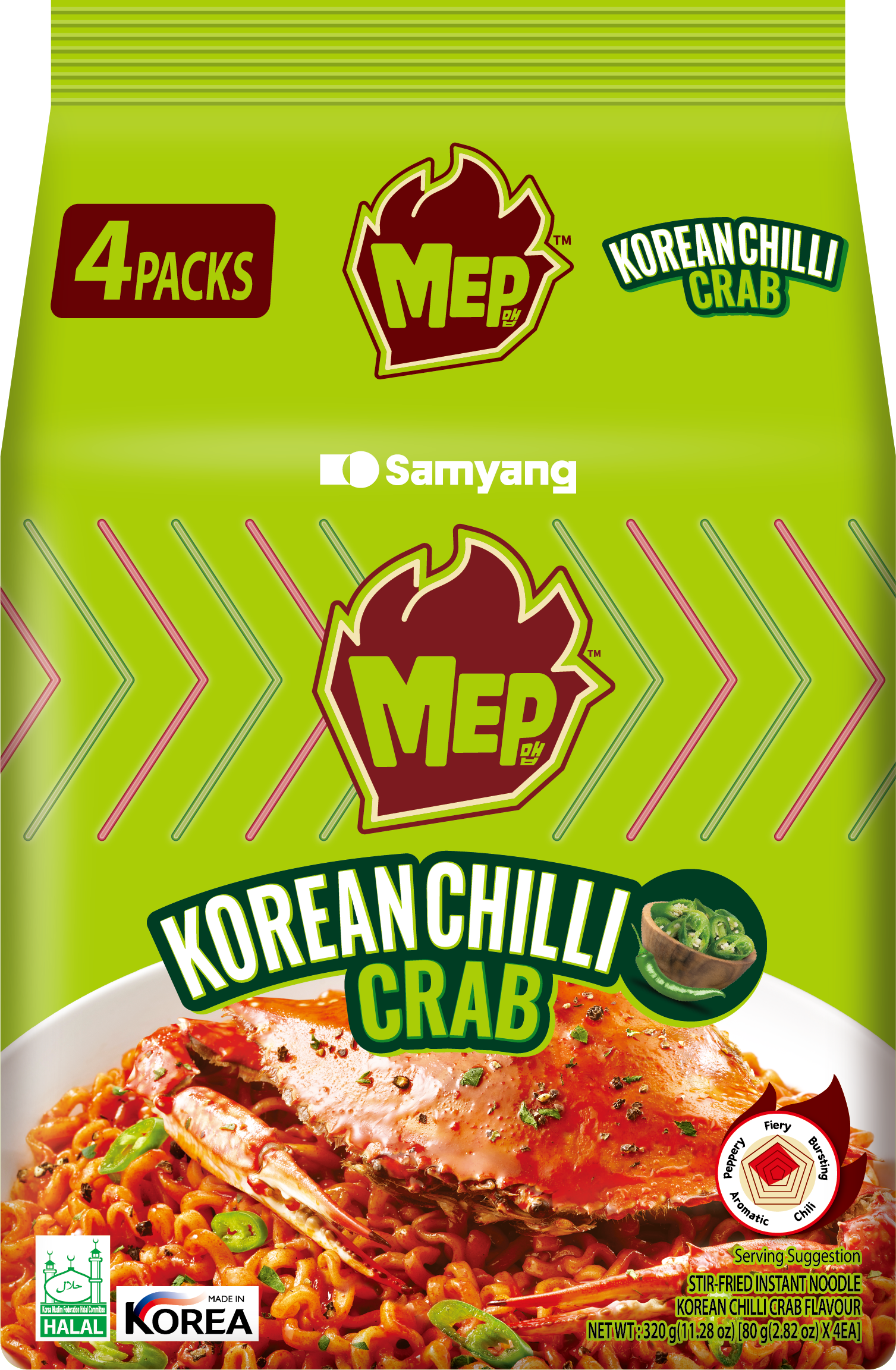 Samyang MEP Korean Chili Crab Instant Noodle 4 x 80g
